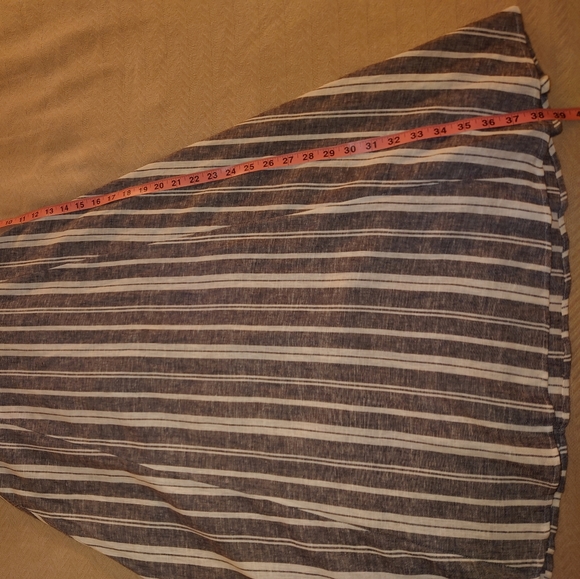 NWOT BCBG MaxAzria Cut-out Linen Halter Midi Dress - XS / 2 Striped Sundress Tea - Picture 9 of 12